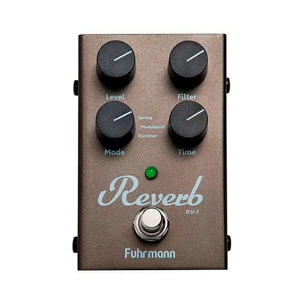 Pedal Guitarra Fuhrmann Reverb Marrom 3 Modos - RV-1