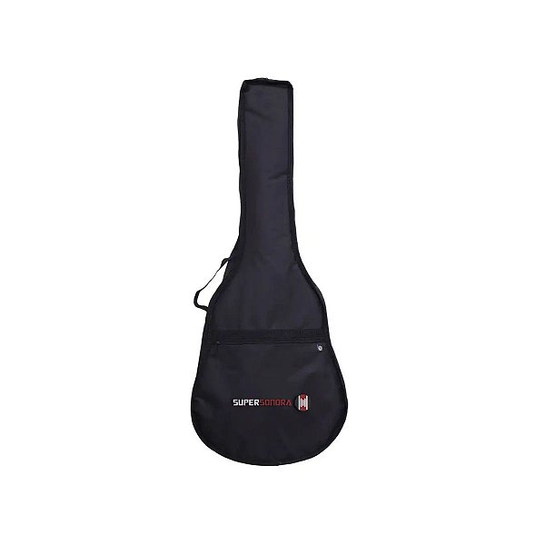 Capa Violão Folk Preta Semi Luxo - Capa Acolchoada - em Nylon