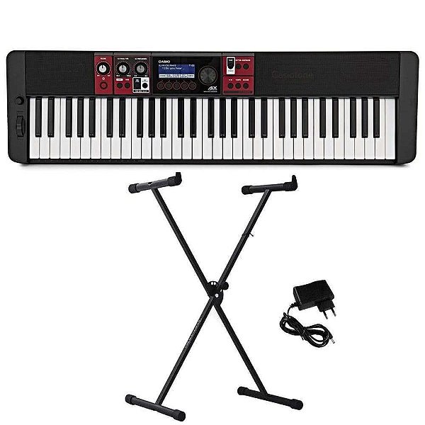 Teclado Musical CASIOTONE CT-S1000V Preto - 61 Teclas + Suporte em X