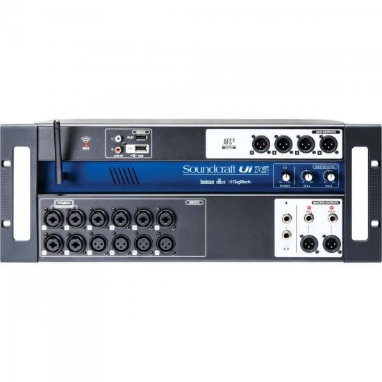Mesa de Som UI-16 Digital Soundcraft - 16 Canais e 4 Auxiliares Mixer Wifi