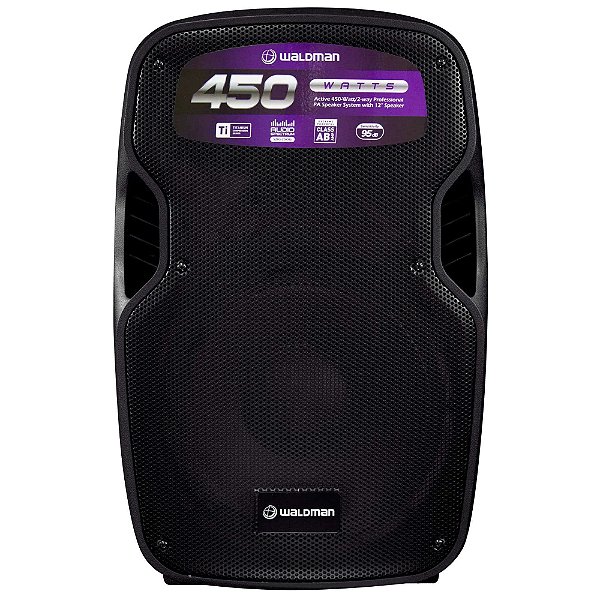 Caixa de Som Ativa Amplificada RC-450X Waldman 450W 12" RMS Bluetooth Roadcab