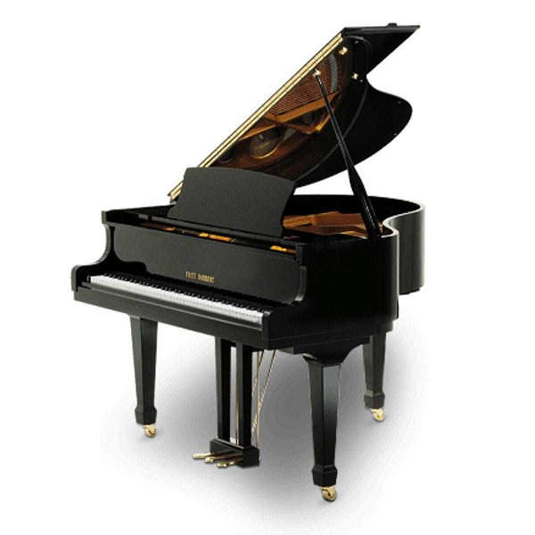 Piano De Cauda Fritz Dobbert CS-150 Preto com Pedal Triplo e Banqueta Fixa com Compartimento - 5 Anos de Garantia