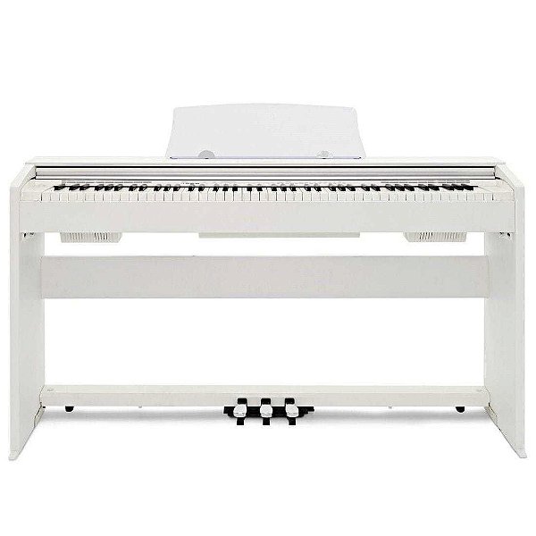 Piano Digital Casio Privia PX-770 Branco 88 Teclas + Estante + Pedal Triplo