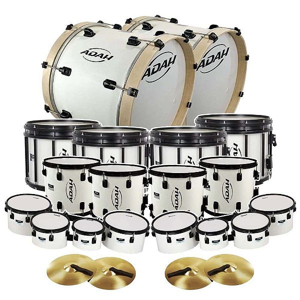 Kit Banda Marcial Adah Formal Colors 14 Instrumentos + Baquetas + Coletes