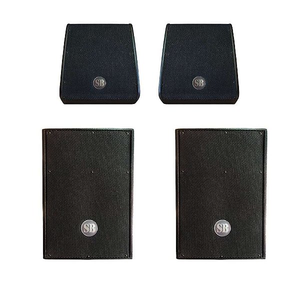 Caixas de Som Conjunto Genesis SoundBox - 2x Caixas 12" + 2x Retornos 12" - 400w RMS