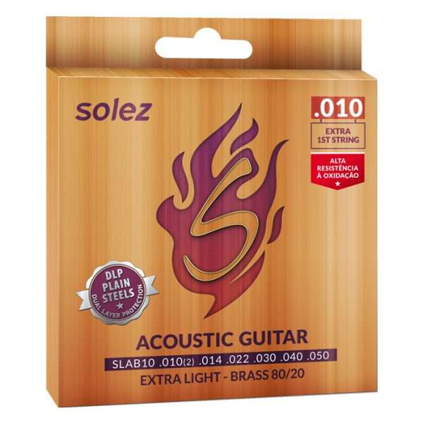 Encordoamento Solez - Violão em Aço - .010 - SLAB10