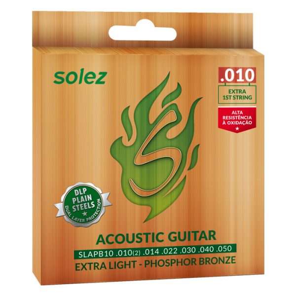 Encordoamento Solez - Violão em Aço - .010 - SLAPB10