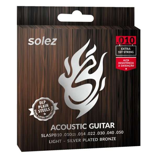 Encordoamento Solez - Violão em Aço - .010 - SLASPB10