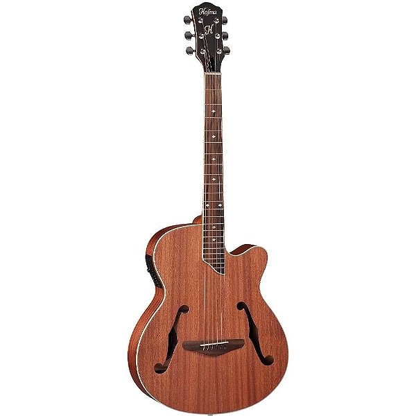 Violão Eletroacústico HOFMA HMF240 Natural Vintage - Cordas de Aço - Tarraxas Cromadas - 20 Trastes
