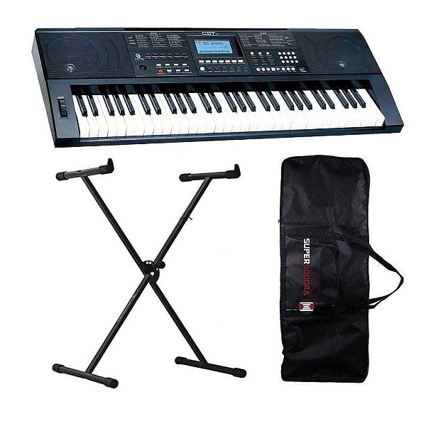 Teclado Musical Arranjador CST-3000 Custom Sound + Suporte + Capa