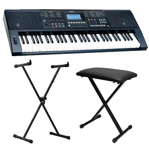 Teclado Musical Arranjador CST-3000 + Suporte + Banqueta