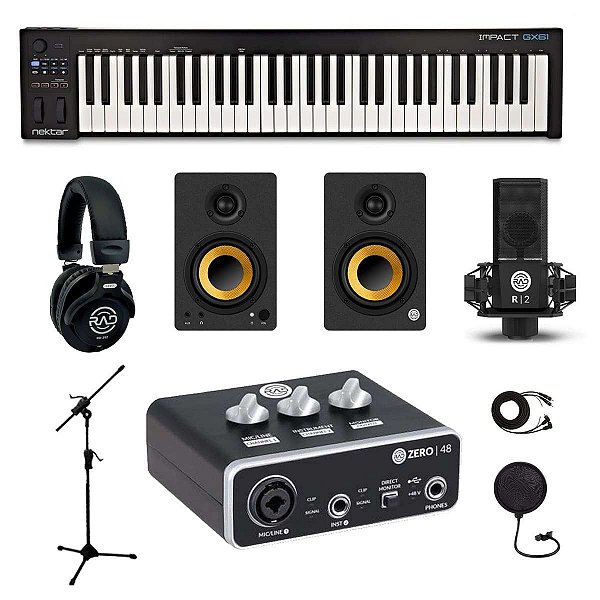 Kit Home Studio Rad Completo + Teclado Controlador Nektar GX61