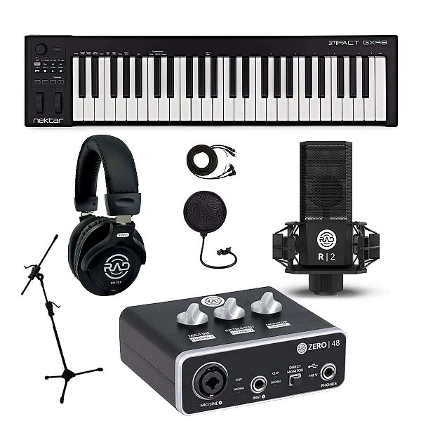 Kit Home Studio Rad Completo + Teclado Controlador Nektar GX49