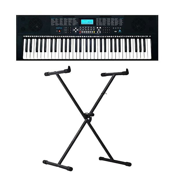 Teclado Musical Estudante CST-300 Custom Sound + Suporte