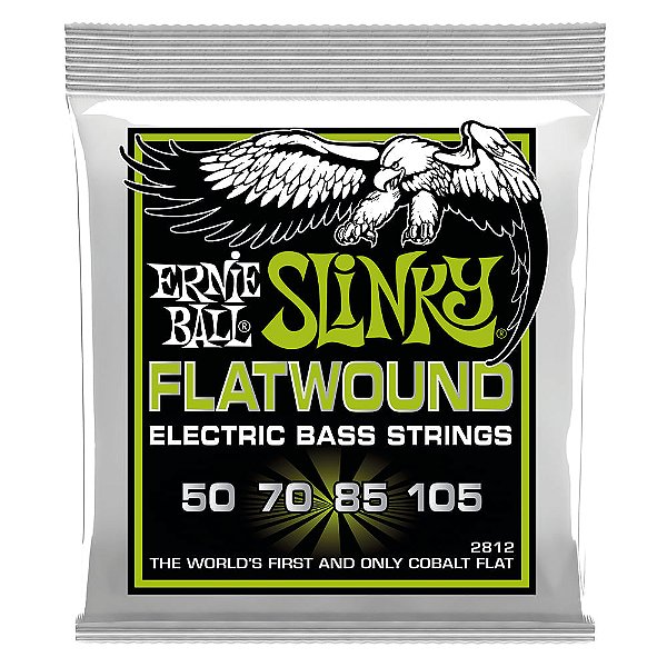 Encordoamento 050-105 P/ Baixo 4 Cordas Regular Slinky Flatwound P02812 Ernie Ball