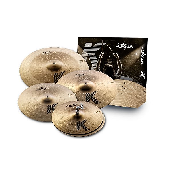 Pratos Zildjian 14hihat+16dark Crash+18dark Crash+20ride K Custom Dark Kcd900