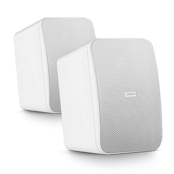 Par De Caixa Passiva Cs6 Branca Frahm De Parede 100w Rms