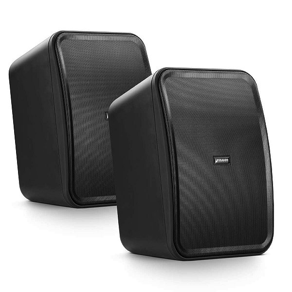 Par Caixa De Som Passiva Hs 6 Frahm para Casa, Loja, Sala 140w Telar Chanfrado Preto