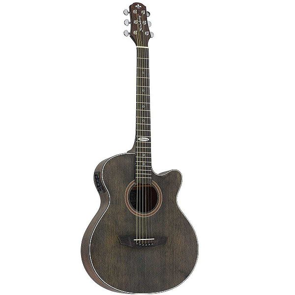 Violão Eletroacústico Sa200c Tos Fosco Strinberg Black Series - Cordas De Aço - Tarraxas Blindadas C