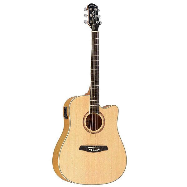 Violão Eletroacustico Folk London LE30C Strinberg Euro Series Natural Fosco