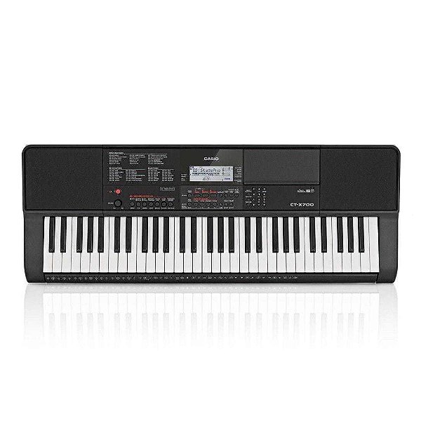 Teclado Musical Ct-x700 Casio - 61 Teclas Sensitivas - Fonte Ad-e95100l Bivolt - USB - 600 Tons