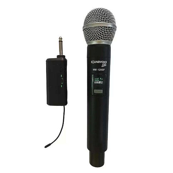 Microfone Sem Fio  MM-120 SF VHF Frequencia Fixa - Soundvoice