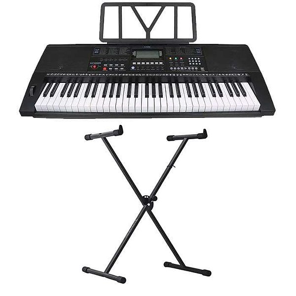Teclado Musical KeyPower KP-500 - 61 Teclas + Suporte em X
