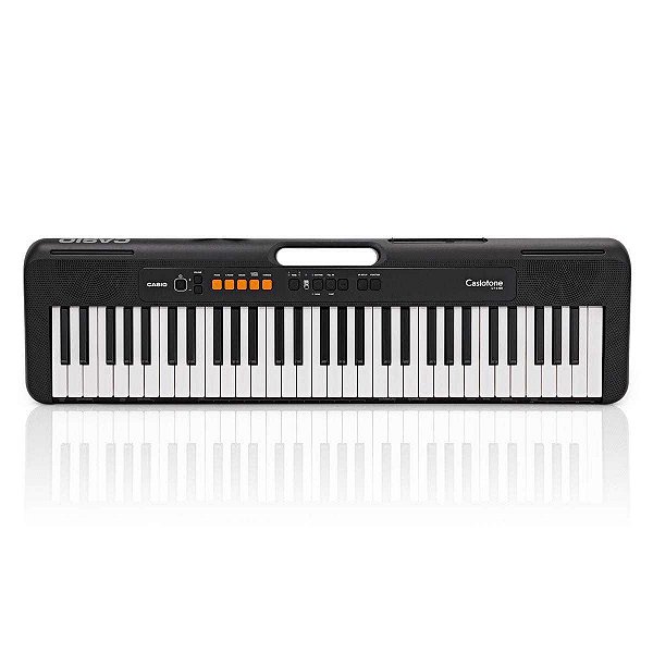 Teclado Musical CASIOTONE CT-S100 CASIO Preto 61 Teclas Fonte Bivolt e Suporte Partituras