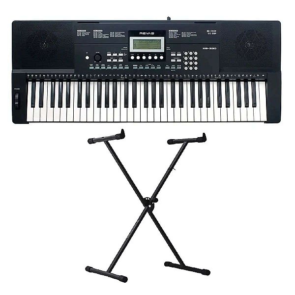Teclado Roland KB-330 Revas - Arranjador 61 Teclas + Suporte em X