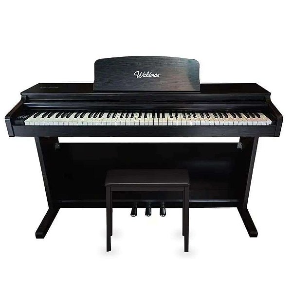 Piano Digital Waldman Key Grand KG-8800 Preto 88 Teclas + Banqueta