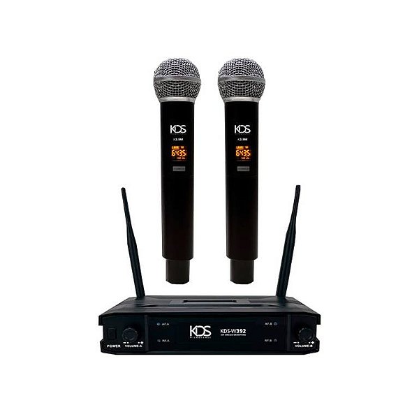 Microfone Sem Fio Duplo Kadosh KDSW-392M