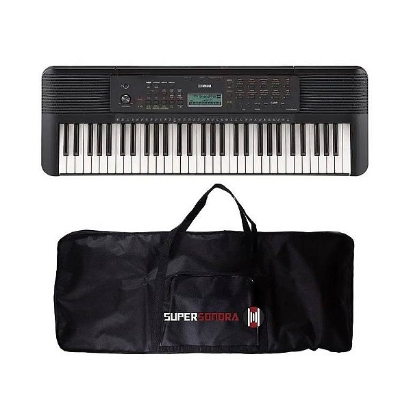 Teclado Musical Yamaha PSR-E283 61 Teclas Portátil Preto + Capa
