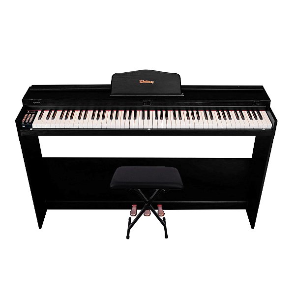 Piano Digital Waldman Legato DPLG-88 Preto 88 Teclas com Banqueta