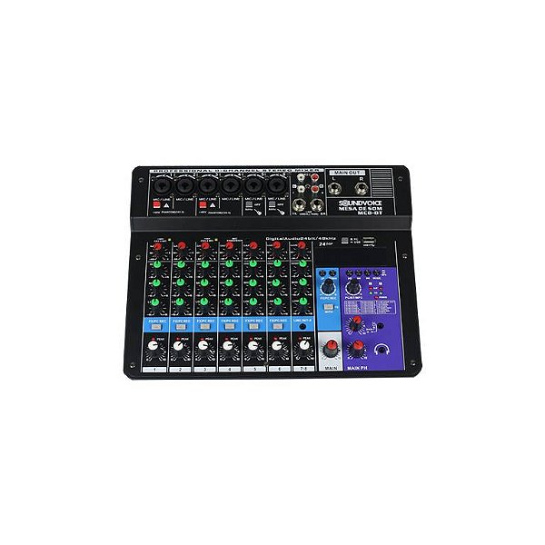 Mesa De Som 8 Canais Soundvoice MC8BT USB / Bluetooth