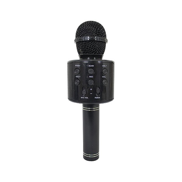 Microfone Infantil Bluetooth Spring Kids SPK015 Para Karaokê - Preto