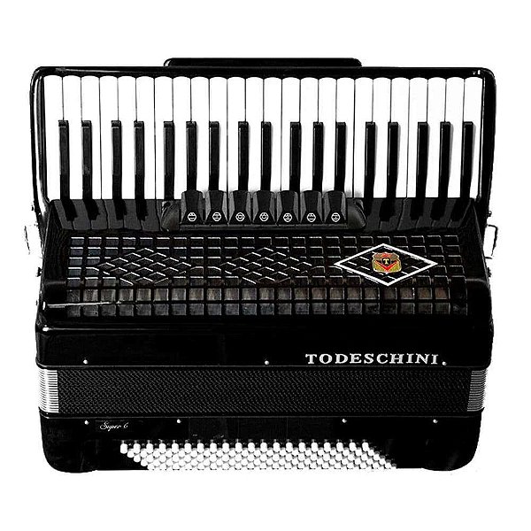 Acordeon 120 Baixos Todeschini Preto 41 Teclas com Bag - YW827