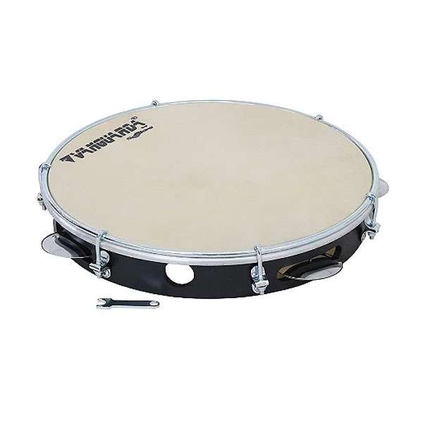 Pandeiro 10'' Preto Pele Leitosa - Spanking