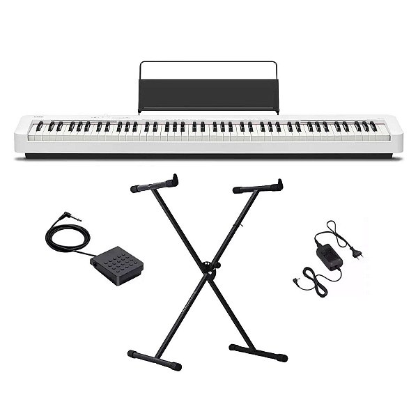 Piano Digital Casio Cdp-s110 WH 88 Teclas Branco + Suporte em X
