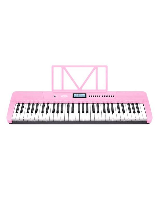 Teclado Musical Waldman WTS-300 teclas sensitivas - Rosa - 61 Teclas