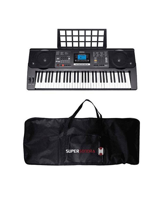 Teclado Musical Waldman CTT-800 Preto + Capa Teclado