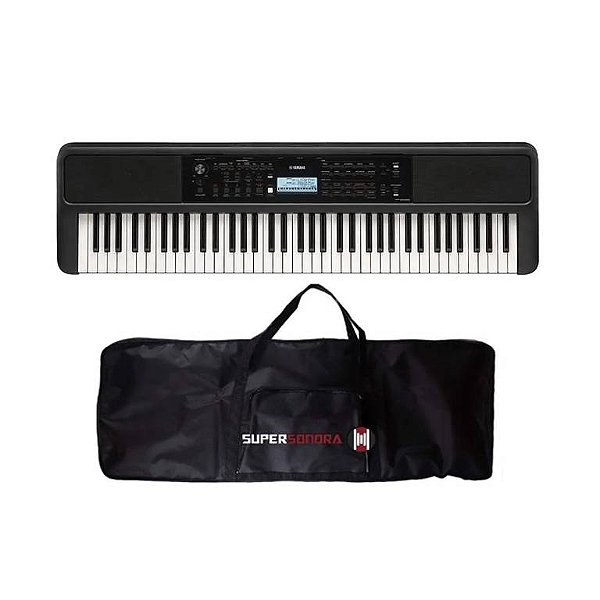 Teclado Yamaha PSR-EW320 Portátil Preto + Capa