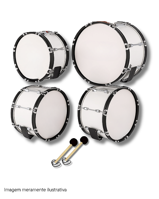 Kit 4 Bombos Marching Band - Dreamer + Brinde