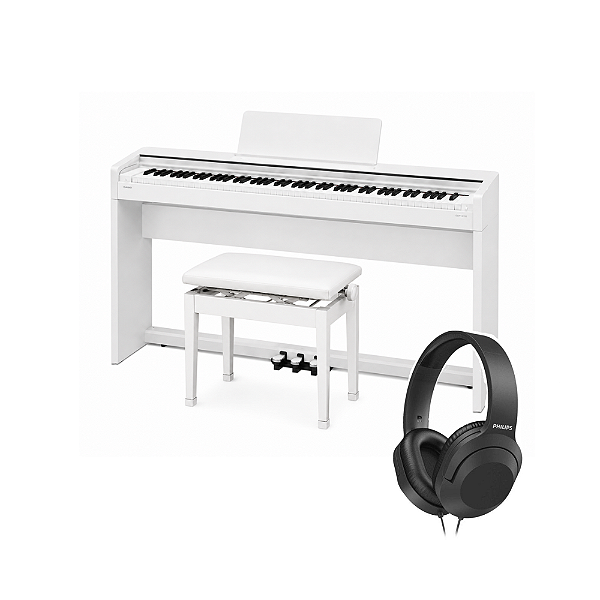 Piano Digital Casio Celviano AP-S200 Branco com 88 Teclas + Banqueta Casio + Fone de Ouvido