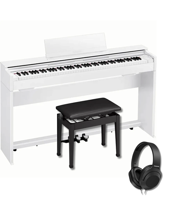 Piano Digital Casio Celviano AP-S200 Branco com 88 Teclas + Banqueta Casio + Fone de Ouvido