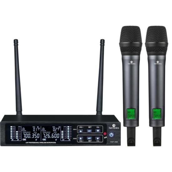Microfone Sem Fio Harmonics HSF-300 Duplo