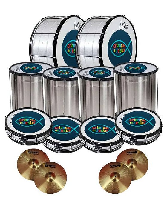 Kit fanfarra Igreja Kids Básico - 12 instrumentos