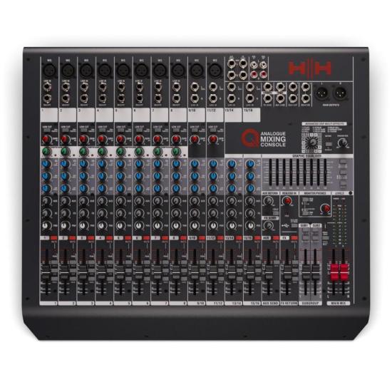 Mesa de Som 16 Canais HH Queensberry Q16FX efeitos