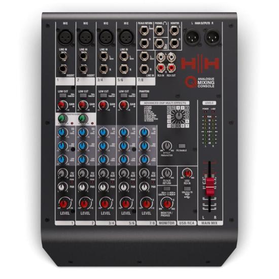 Mesa de Som 8 Canais HH Queensberry Q8FX