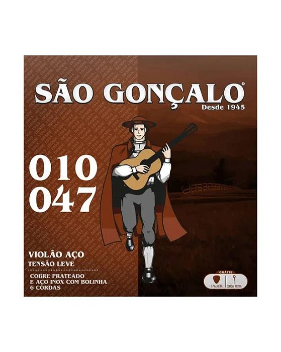 Encordoamento Violão Aço 010 São Gonçalo