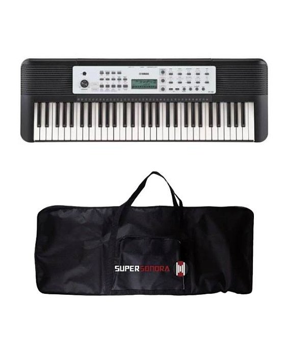 Kit Teclado Yamaha YPT-280 Portátil Preto + Capa